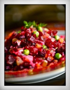 How to make traditional Russian vinegret salad ingredients